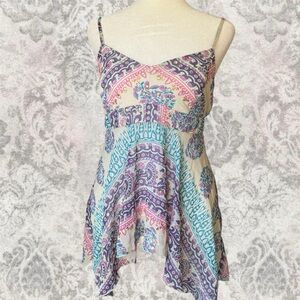 Purple Blue Sequin Fairy Y2K Babydoll Medium Women’s Small Summer Camisole